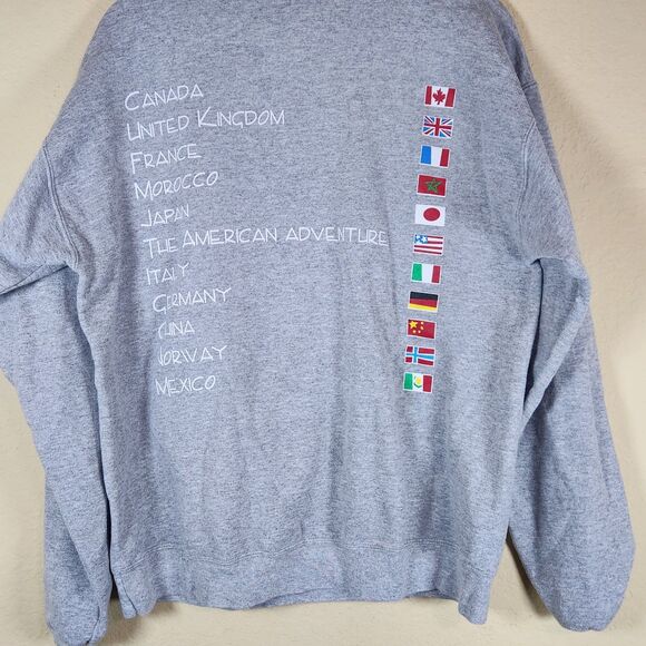 Disney Parks Epcot World Showcase Mickey Mouse Country Crew Neck Sweatshirt - Picture 6 of 7